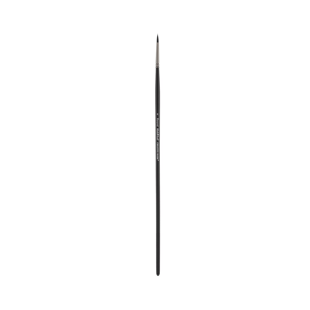 Black Swan Synthetic Red Sable Round Paint Brushes - Round Size # 6 - Professional Quality Long Handle Paint Brushes for Oil, Heavy Body Media and Acrylic - Artists of All Levels